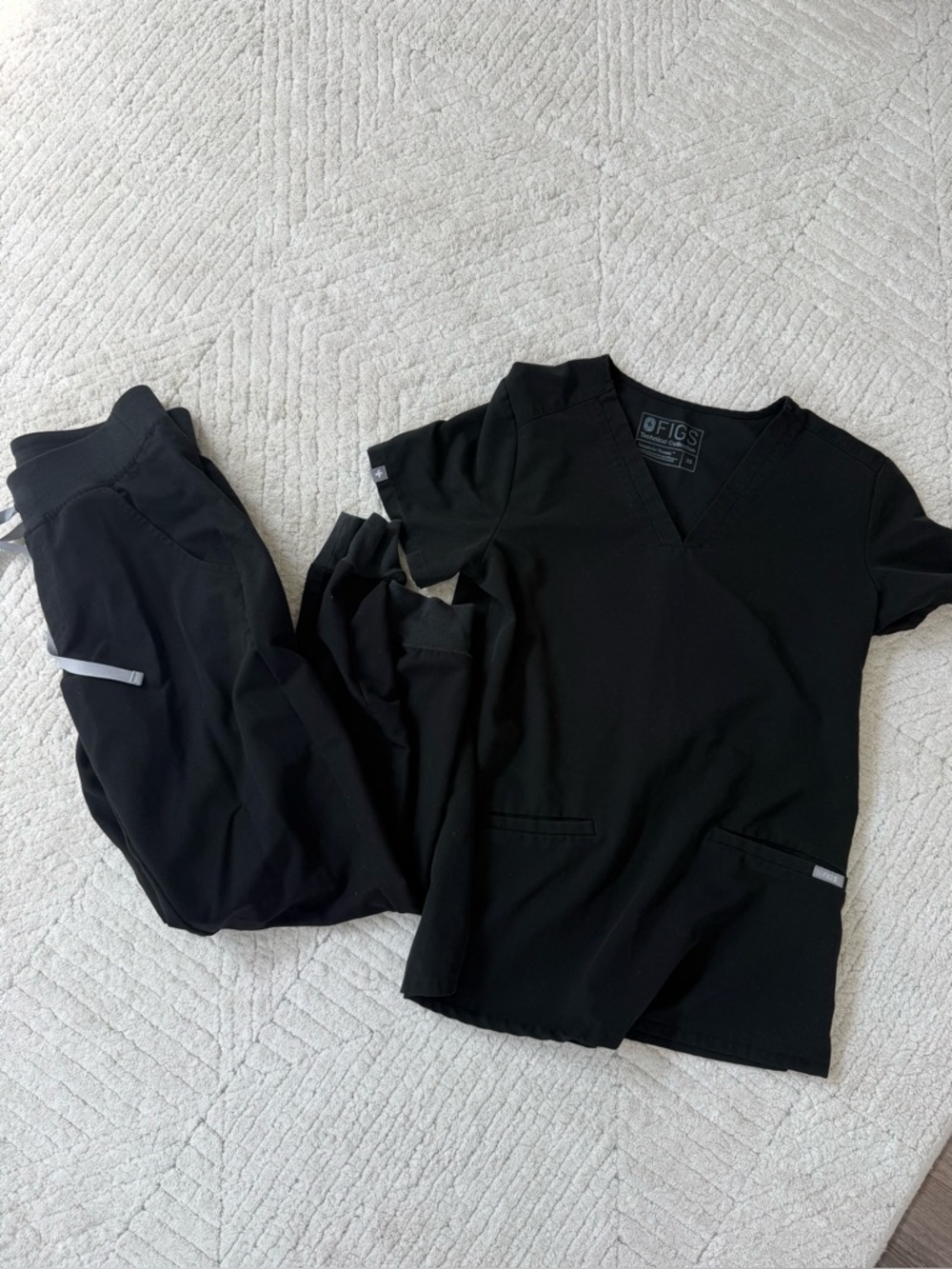 Figs scrub set black